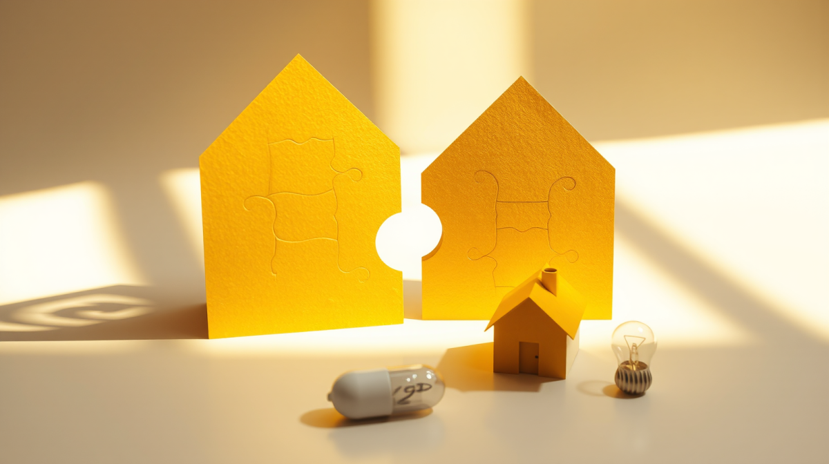 Fusioni tra edifici dorati geometrici e oggetti domestici, impatto delle acquisizioni finanziarie su bollette e mutui delle famiglie