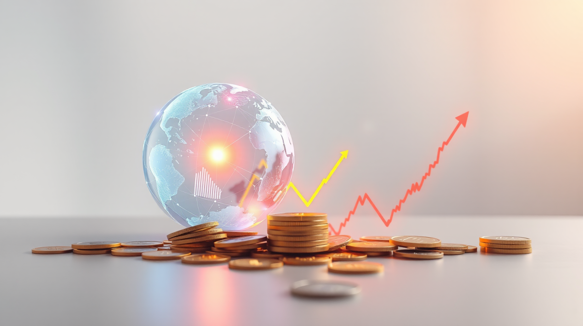 Mutui, risparmi e potere d’acquisto: perché la sfida yuan-dollaro tocca anche il tuo portafoglio Sfere luminose e grafici finanziari che rappresentano la competizione tra yuan e dollaro, simbolo della sfida valutaria globale