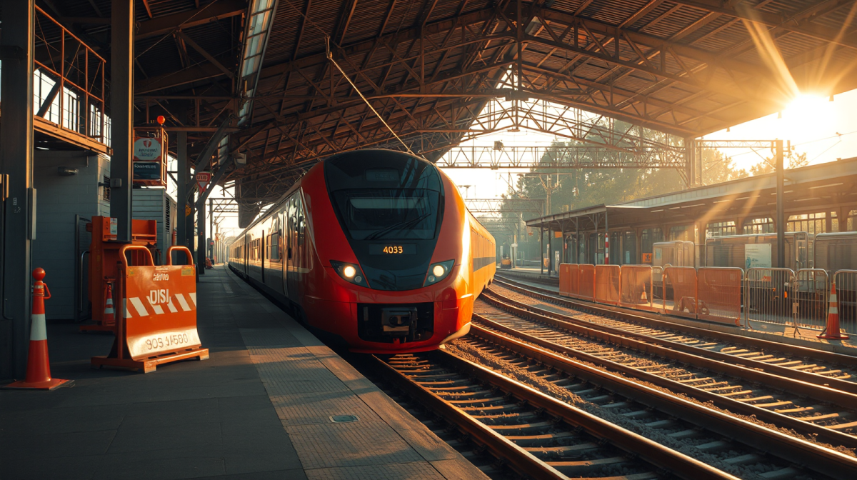 Stop ai Frecciarossa per cantieri estivi: cosa cambia per lavoratori e famiglie in partenza Treno Frecciarossa fermo in stazione accanto a transenne e lavori sui binari, cantieri estivi sulla rete ad alta velocità